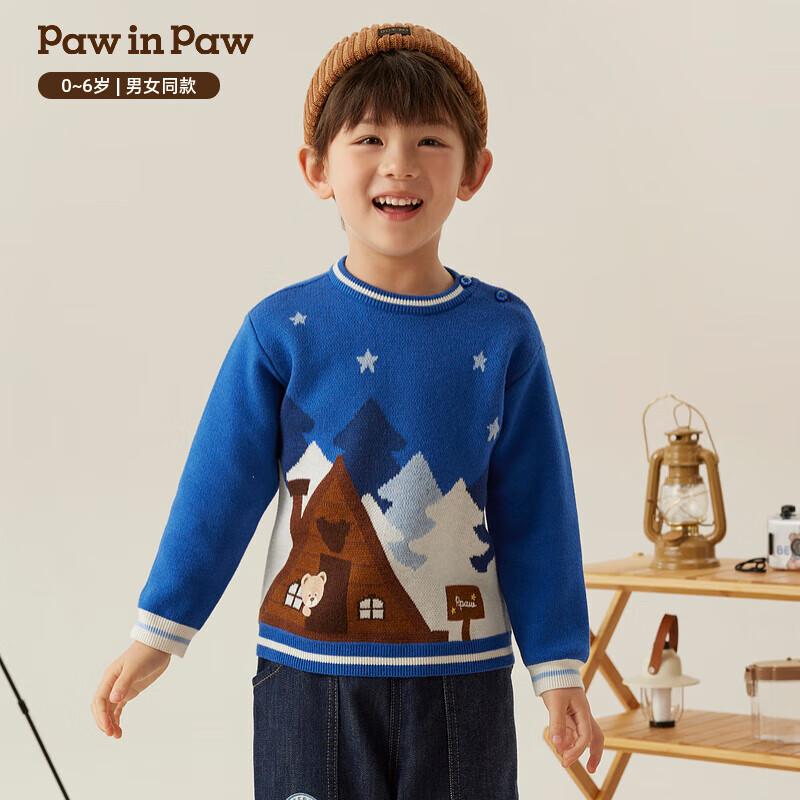 PawinPaw Kids  Cartoon Bear Round Neck Sweater 110