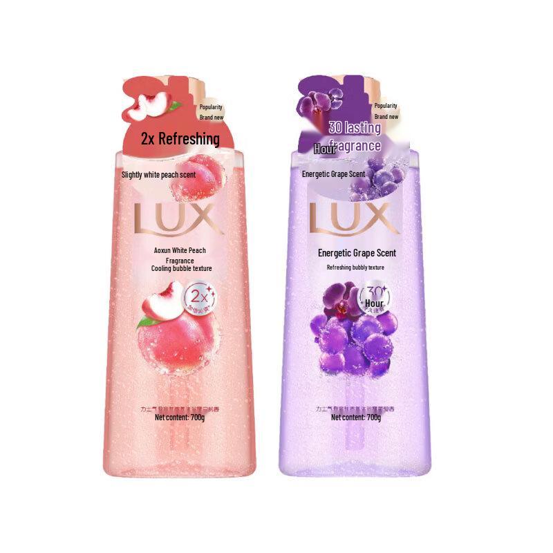 LUX Fragrant Bubble Refreshing Shower Gel White Peach & Grape Duo Pack