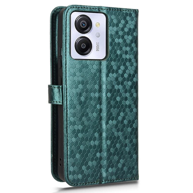 For Blackview Color 8/Oscal Modern 8 Stand Case Dot Pattern Magnetic Clasp PU Leather Phone Cover