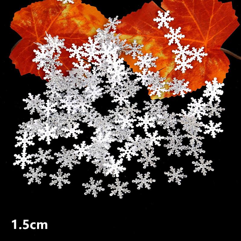 300 ks Zimní vánoční sněhové vločky, Konfety na párty pro svatbu, narozeniny, svátek, Ledová párty