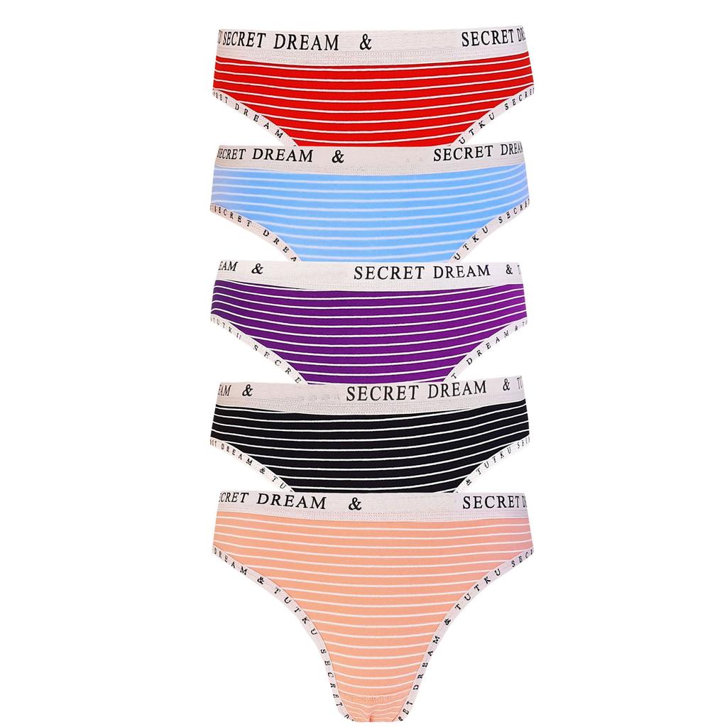 5li Kadın Pamuklu Secret Bikini Külot İç Çamaşırı Kaliteli Diana