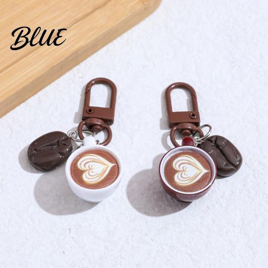 Schattige Koffie Sleutelhanger Mok Sleutelhanger Creatieve Hanger Mini Latte Art