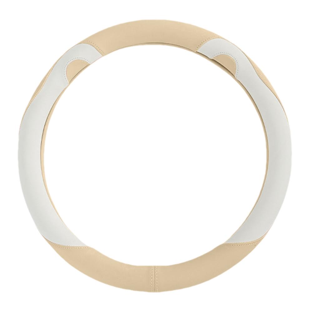 

Чехол на руль автомобиля с мультяшными ушками медведя из искусственной кожи, чехол на ручку автомобиля, впитывающий пот, чехол на ручку автомобиля 38 см для внедорожника светло-коричневого