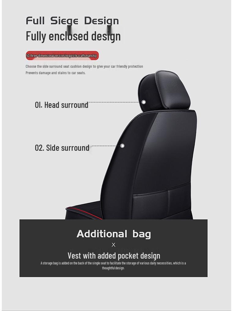 5D Universelles Autositzkissen - Atmungsaktiv, Vollumfassend, Ganzjahresbezug