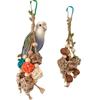 Hanging Bird Bite Chewing Toy Small Parrot Hanging Parrot Cage Toy Natural Grass Pet Bite Resistances Molar Supplies