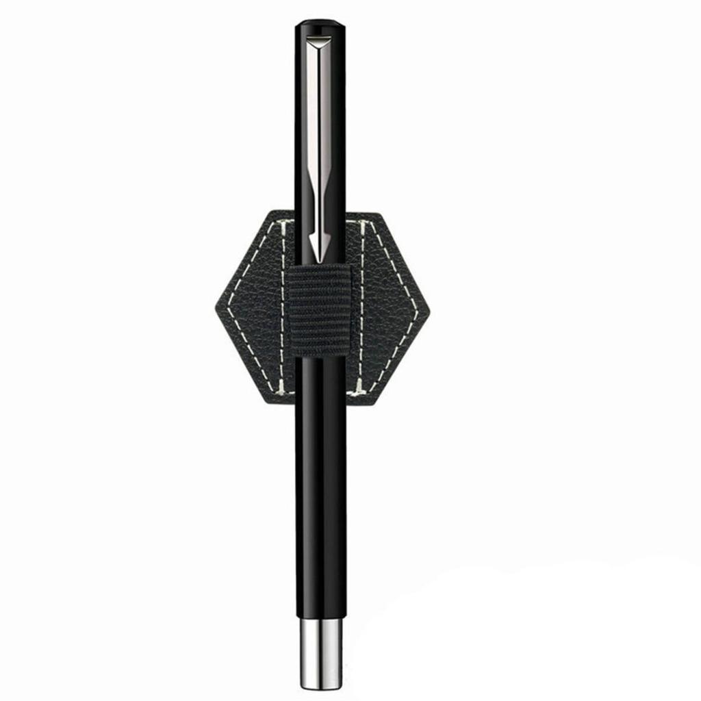 PU Self-adhesive Pen Holder  Capacitive Pen Holder Elastic Band Computer Self-adhesive  Stationery Organizer