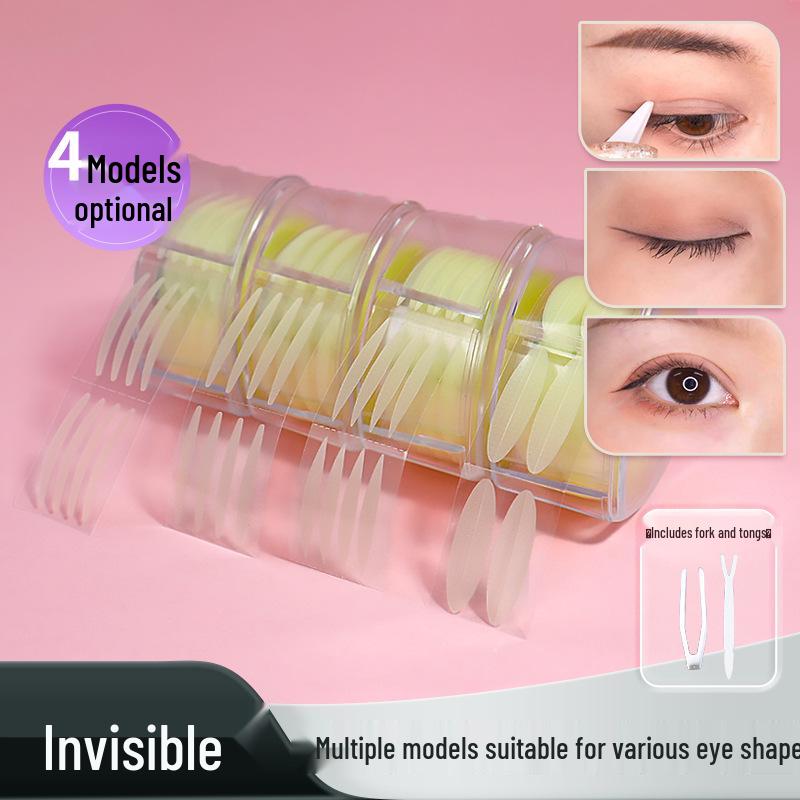 Shu Xiuyan Roll-On Invisible Double Eyelid Stickers Set - 600 Pieces, Natural Look with Application Tools