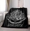 Custom Name Hogwarts Crest Flannel Blanket Throw Blanket Soft Warm Sofa Bed home Decor Unique Gift