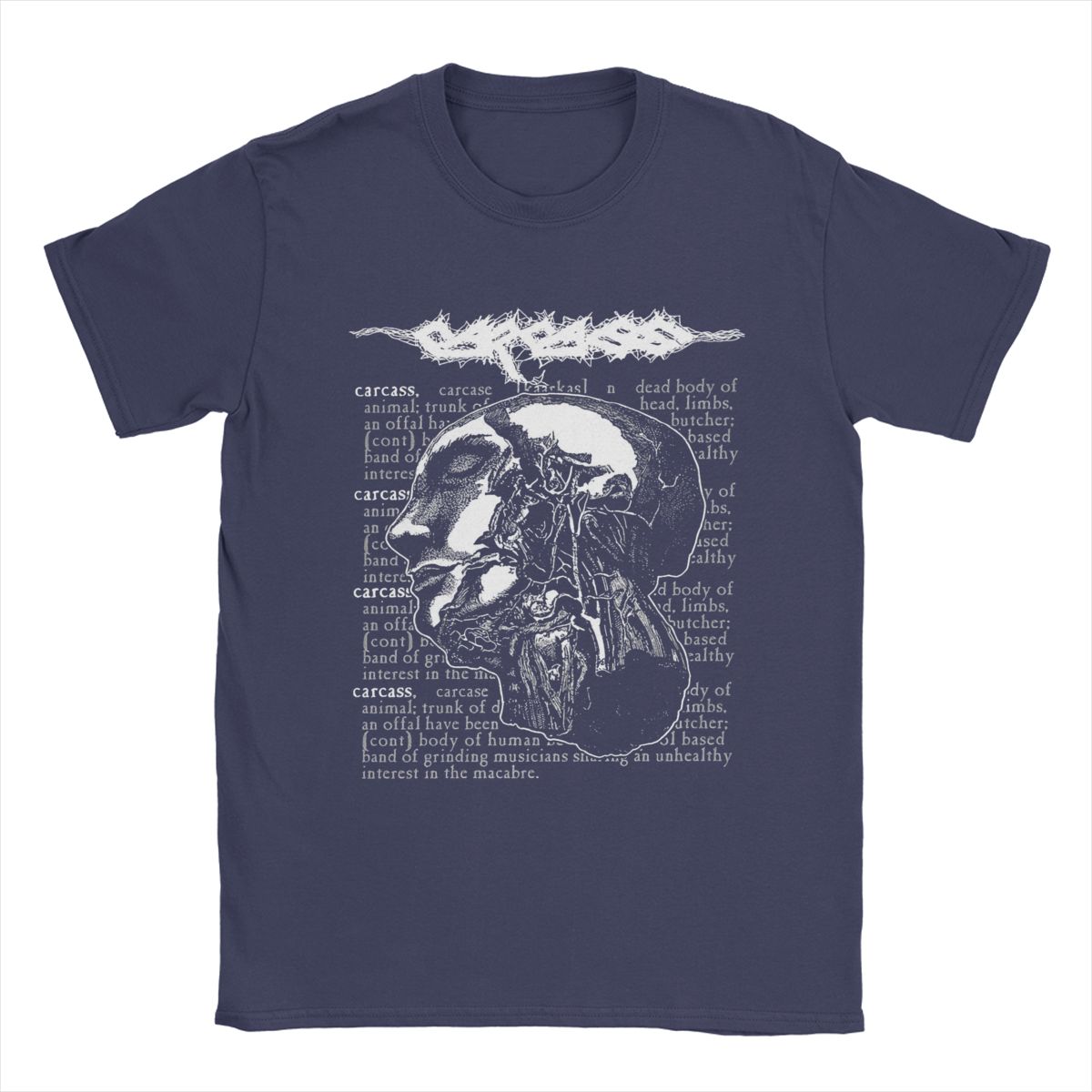 

Мужские футболки Carcass Novelty 100% Cotton Tee Shirt Short Sleeve T Shirt Crewneck Tops Gift Idea XXXXXL темно-синий