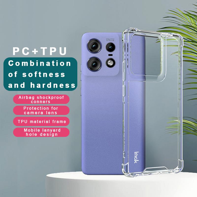 

IMAK For Motorola Edge 50 Pro 5G Clear Case Shockproof Corners PC+TPU Phone Cover A