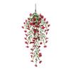 1/2/3/6Pcs Hanging Artificial Violet Flower UV Resistant Realistic Fake Flower Wedding Party Indoor Outdoor Garden Wall Hanging Faux Flower Decoration