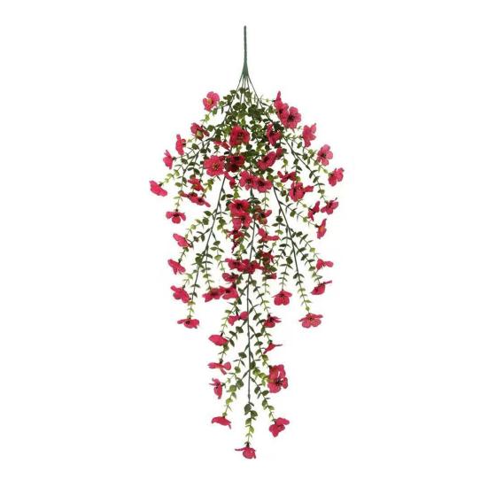 1/2/3/6Pcs Hanging Artificial Violet Flower UV Resistant Realistic Fake Flower Wedding Party Indoor Outdoor Garden Wall Hanging Faux Flower Decoration