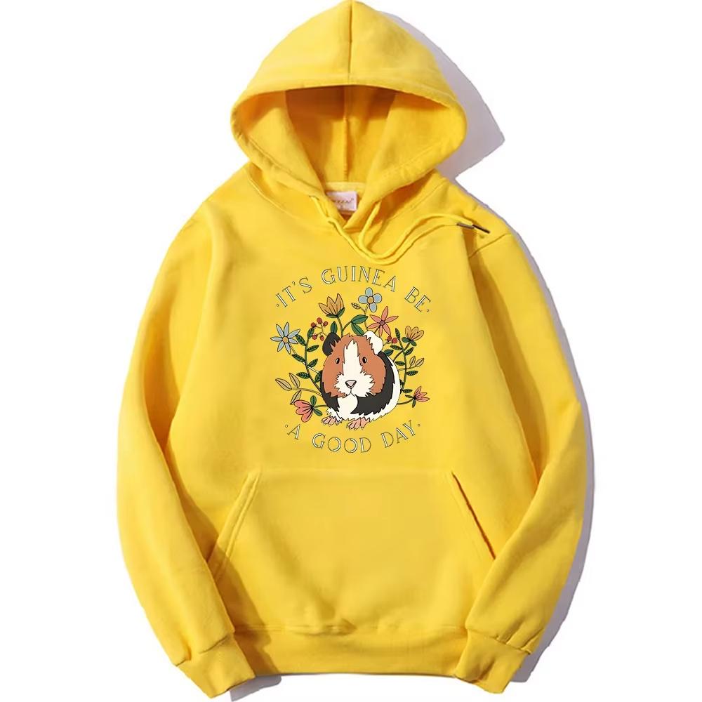 Cute Guinea Pig Graphic Hoodie Women_men Aesthetic Clothing Autumn Winter Fleece Sweatshirt Long Sleeve Sudadera Top