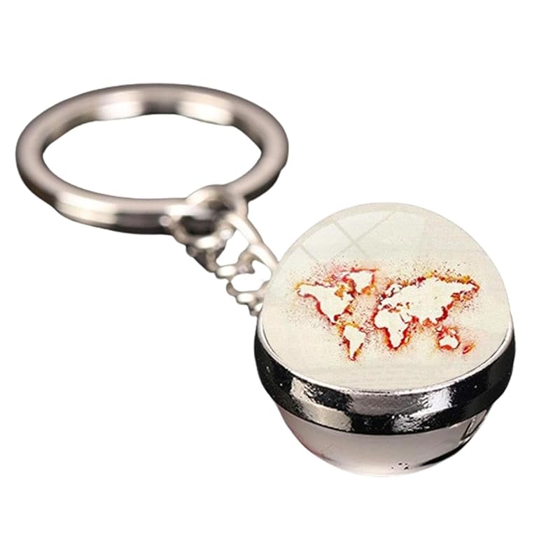 

[ALOHAMONI] planet key ring earth month solar planet universe galaxy world map globe vintage night light Luminous shine ball type key chain key ring