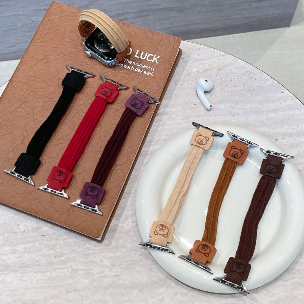 For Apple Applewatchs10 Watch With Bear Rubber Band Hair Band Iwatch98765Se/Ultra