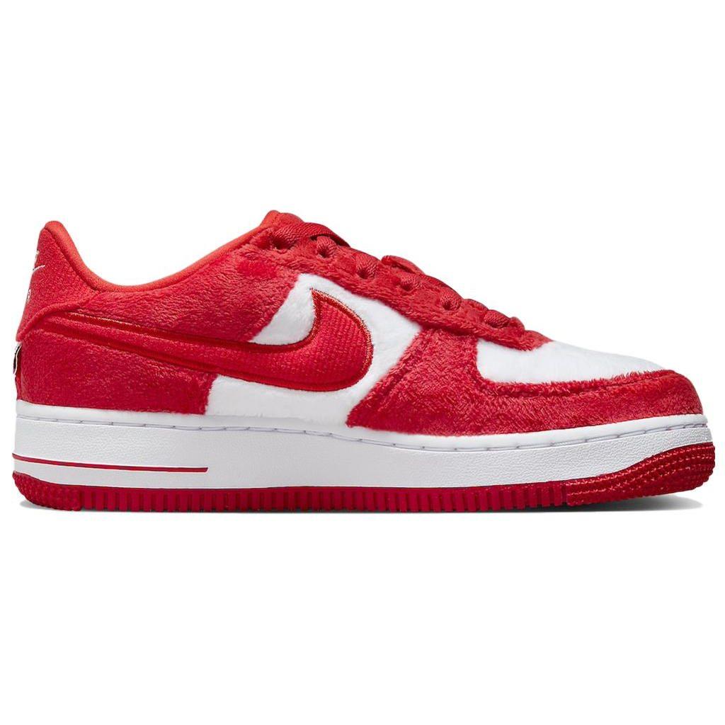 Nike Air Force 1 Low GS Valentinstag 2024 Kinder Sneakers Rot Feuerrot Hellpurpur FZ3552-612