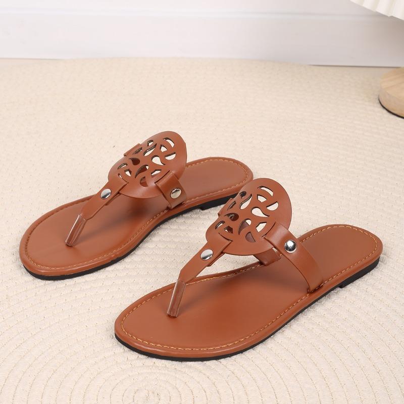 Fashion 2025 Summer The New Ladies Flip-Flops for Leisure Holiday Beach Plus Size Flat Slippers for Women Designer Shoes Slippers