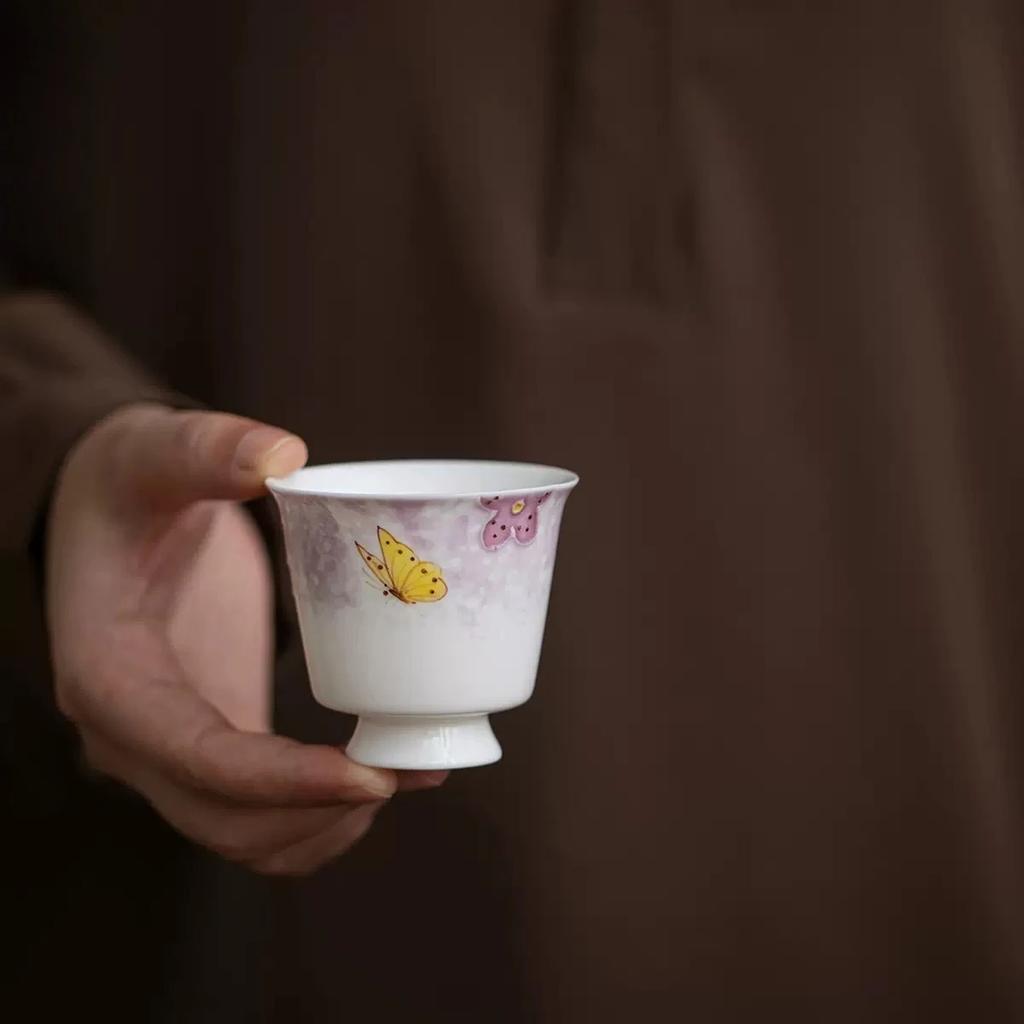 110ML Underglazed Hand-painted Ceramic Teapot Kung Fu TeaSet Ball Hole Filter Household Teapot Hand-held Pot Teacup Holiday Gift