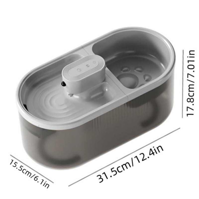 

New Pet Intelligent Drinking And Feeding Machine 2-in-1 Rechargeable High Appearance Level Dog Water Dispenser Automatic серый