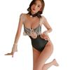 Sexy Lingerie Lace Lotus Leaf Pure Lust Maid Cute Onesie Maid Crotch Passion Uniform Tights