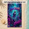 Fox Theme Soft Beach Towel Personalized Custom Name Text Towel Portable for Beach Pool Travel