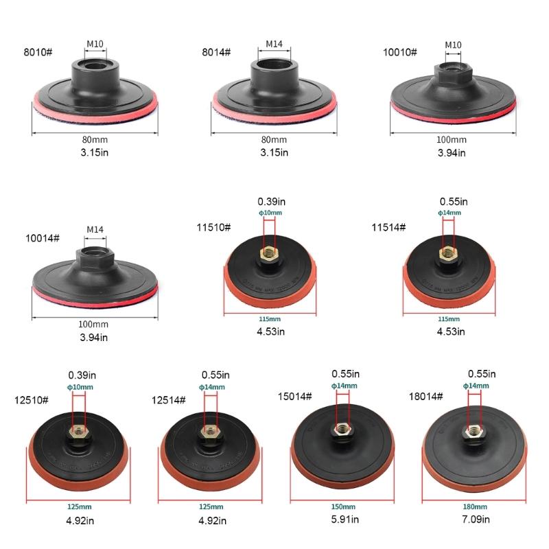 Hexagonal Lock Sanding Disc Auto Adhesive Backing For Tight Bonding Prevents Slippage Universal Fit For Stone Wood Auto Surfaces Long Lasting ABS