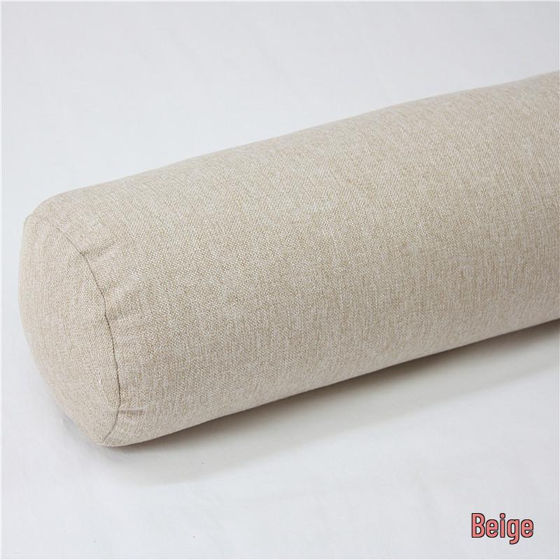 Removable and Washable Leg-Clamping Bolster Pillow - Cylindrical Bed Gap Filler with Imitation Cotton Linen.