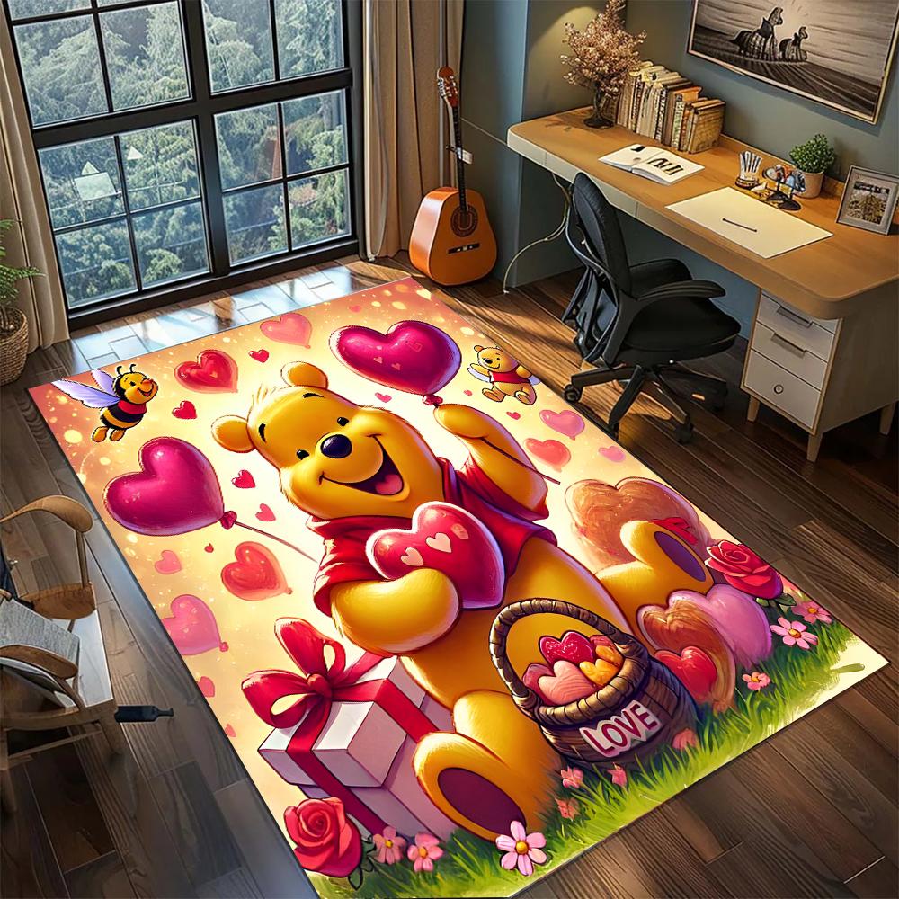 Winnie the Pooh: Healing Rug Carpet Large Area Rug Non Slip Washable Floor Mat Gamer Room Bedroom Home Decor