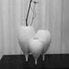 Modern Abstract Geometric White Resin Vase Dry Flowers Home Decor Living Room Hotel Stylish Irregular Balloon Shape