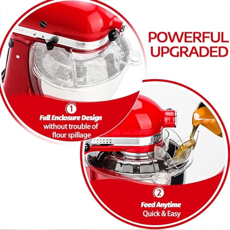 Splash Guard For Stand Mixer Transparent PC Cover for Reduces Food Spillage Kitchen Mixing Machine Accessories