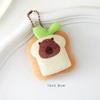 Creative Soft Stuffed Burger Animal Capybara Plush Doll Key Chain Toy Cartoon Bag Car Pendant Toast Keyring