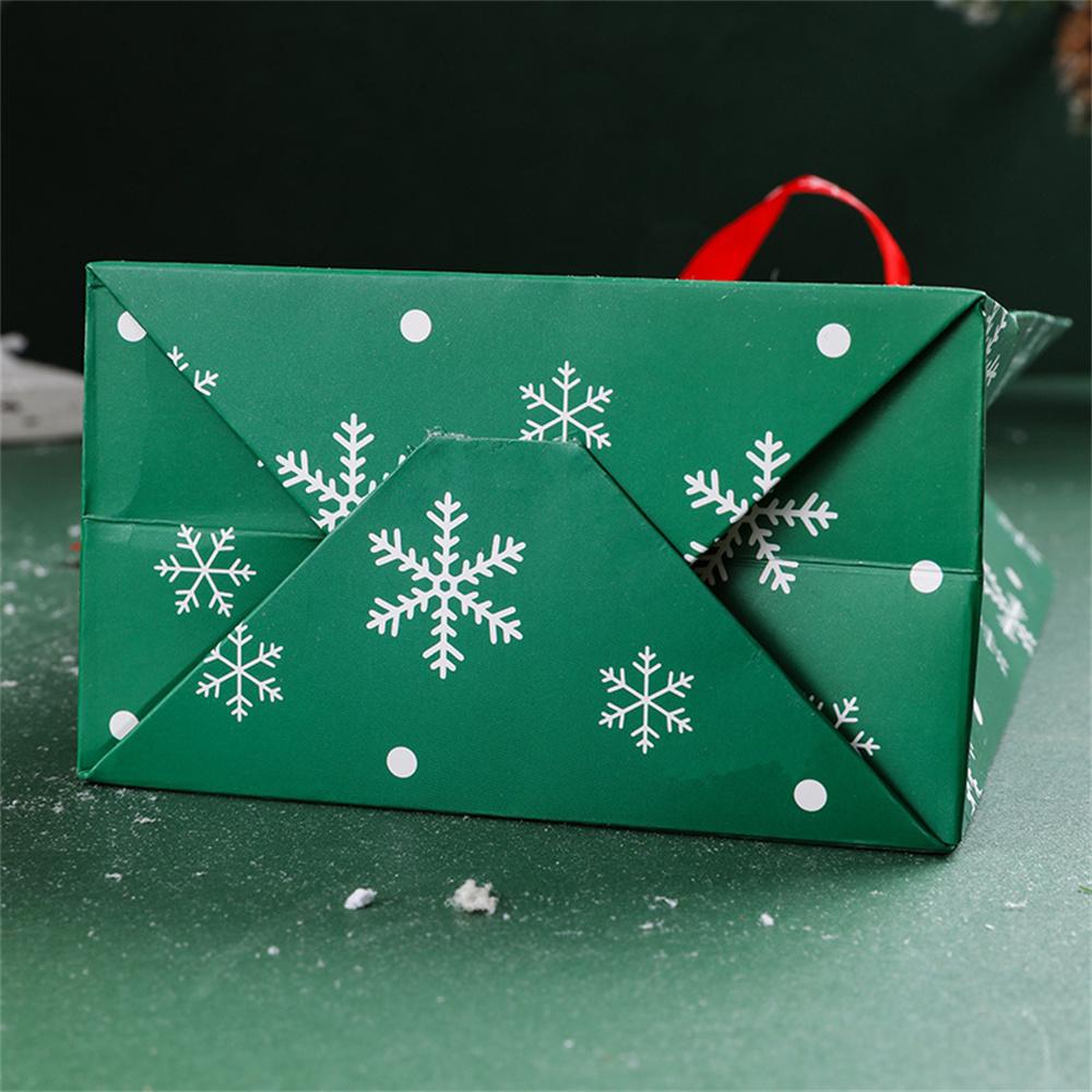 Creative Bow Snowflake Gift Bag Small Size Lovely Christmas Gift Bag Christmas Gift Bag Ribbon Handle For Festive Decorations