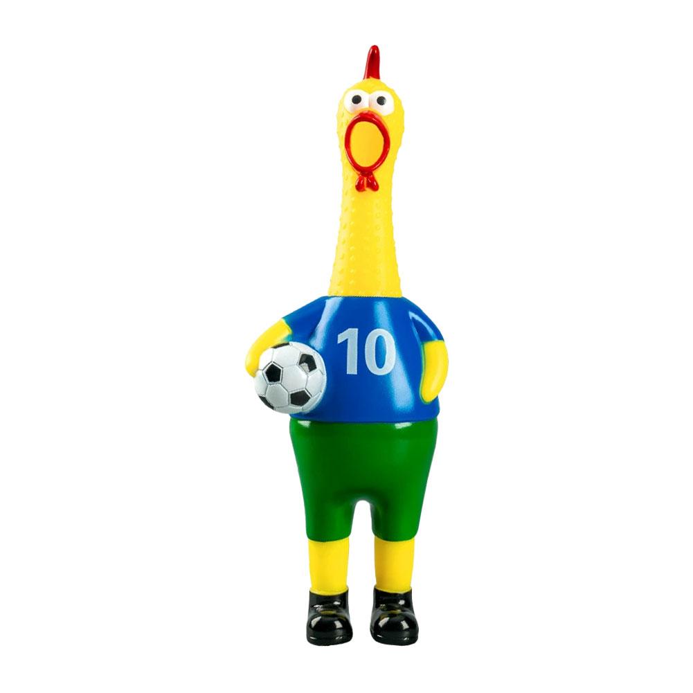 

Screaming Chicken Dog Toy Soccer Style Squeaky Toy Durable Stress Relief Novelty Pet Chew Toy for Small Large Dogs