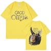 Good Omens Vintage Graphic T Shirt Men Fashion Cotton Short Sleeve T-shirts Unisex Casual Oversized T-shirt Harajuku Streetwear