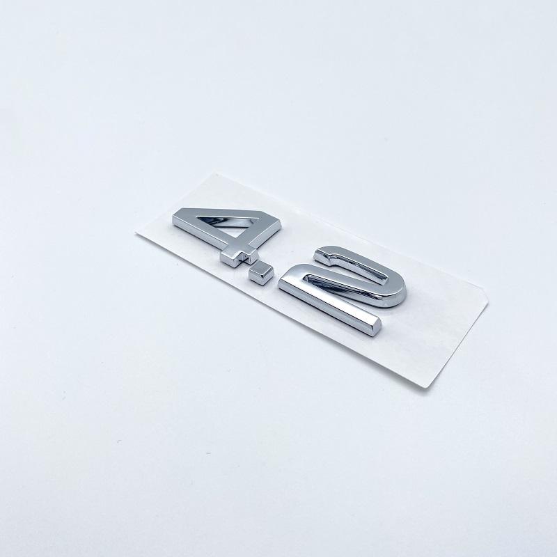 3D 2.4 3.6 4.2 Car Trunk ABS Badge Emblem For Car Rear Tailgate Fender Door Adhesive Badge for S A4 A5 A6 A7 A8 Q3 Q5 Q7