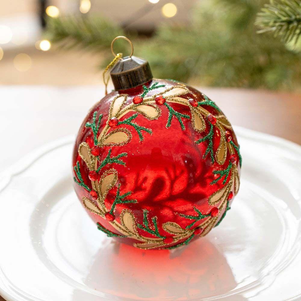 Korean Style Christmas Glass Balls 8cm Christmas Tree Pendants Multicolor Christmas Ball  New Year