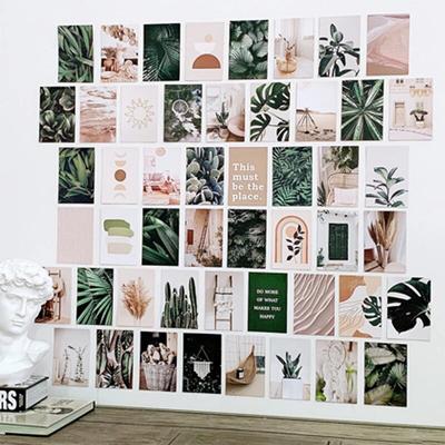 50 Pieces Botanical Wall Collage Aesthetics Photo Gallery, Bedroom Decorative Painting, Wallpaper Wall Stickers, Image Gallery