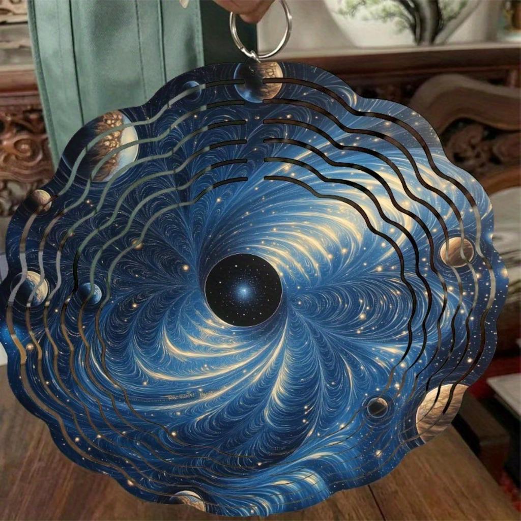 A Yin-Yang Themed Wind Spinner - a 3D Metal Wind Sculpture for Indoor And Outdoor Decoration, a Perfect Gift for Thanksgiving And Christmas