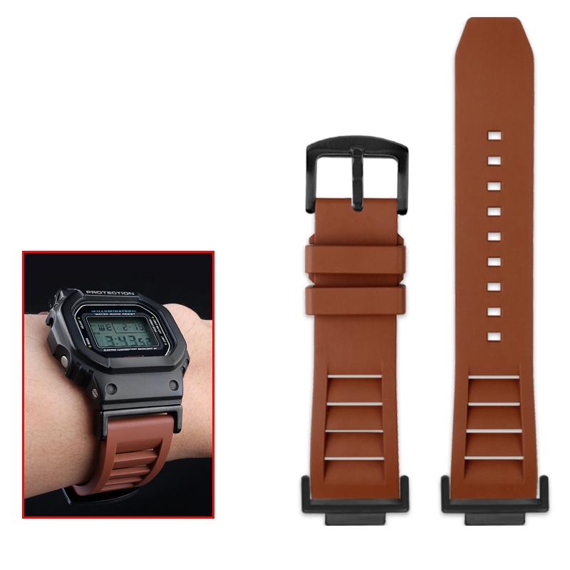 Classic Modified High Quality Fluororubber Watchband For Casio DW5600 DW-5600 GW-B5600 GW-M5610 GA 110 100 120 GA2100 Series Waterproof