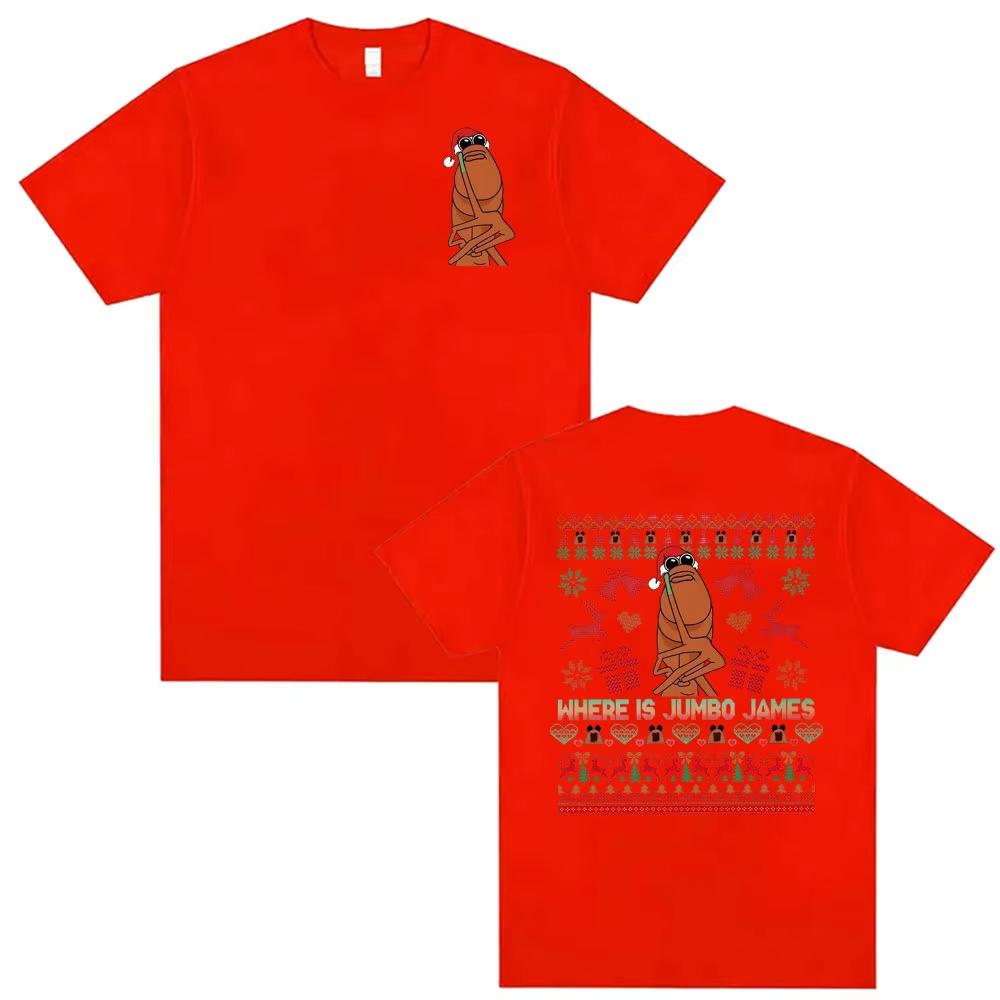 Where Is Jumbo James Meme T Shirts Funny Marcus The Worm Xmas Tshirts Men Women Harajuku Vintage Classic Tshirt Tops