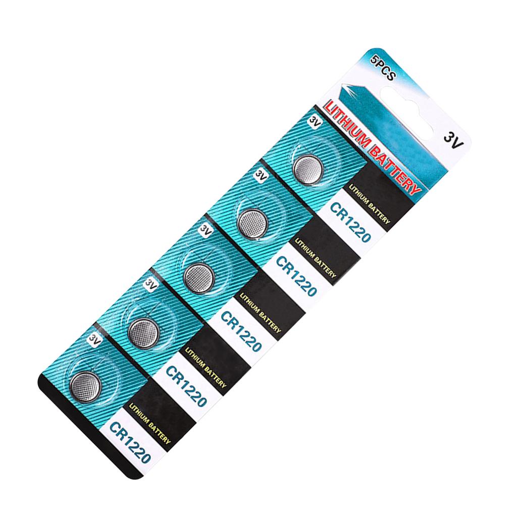 5pcs/10pcs CR1220 Coin Cell Batteries 3V Lithium Button Batteries For Watches Calculators And Small Electronics