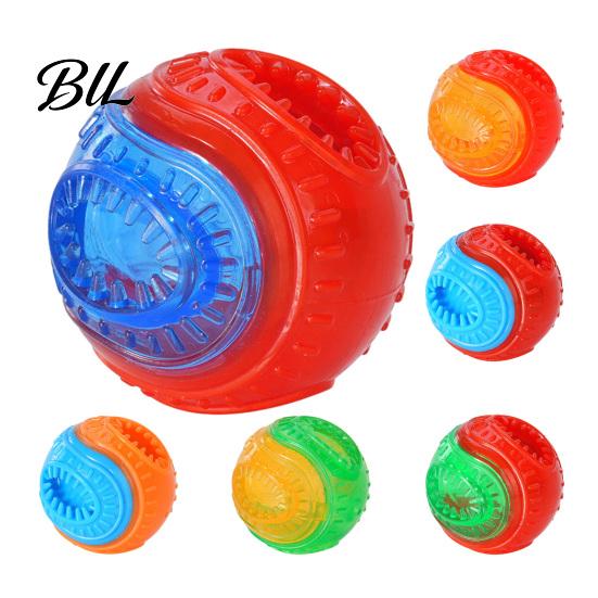 Puppy Teething Toy Dog Food Leakage Chew Ball Bite Resistant Pet Treat Dispensing Indestructible Squeaky Interactive Boredom Enrichment