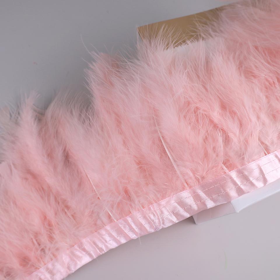 10 Meters Natural Turkey Marabou Feather Trim Ribbon Feather Fringe For Wedding Dress Decor Sewing Accessories Plumas