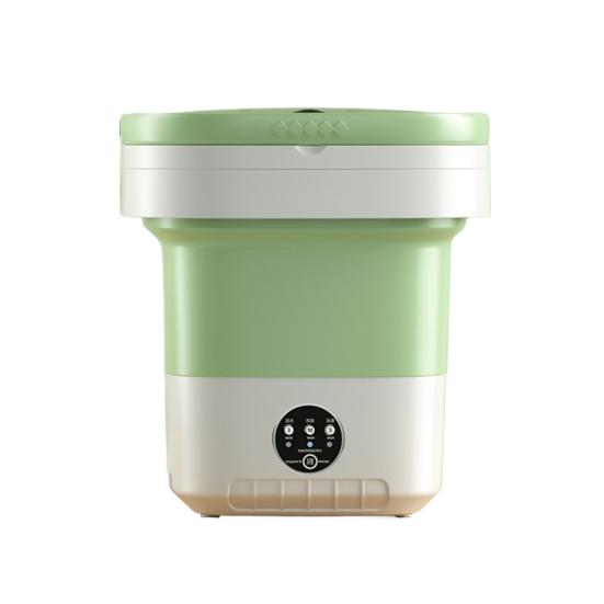 

Портативная складная стиральная машина большой емкости 12 л, полуавтоматическая функция таймера, легкая компактная конструкция, стиральная машина для нижнего белья и носков зелёный