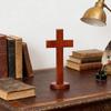 Stehendes Kreuz für Tisch Heimdekoration Dekostück Schlichtes Kruzifix Holz Wohnzimmer