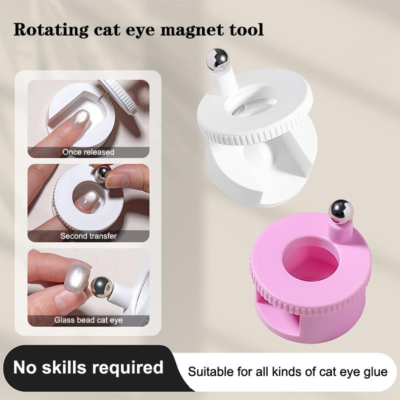 Rotating Cat Eye Nail Magnet Multifunctional Wide Light Glass Bead Effect Strong Automatic Magnetic For Gel Nail Polish
