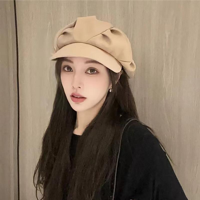 

Осенне-зимние фетровые береты для женщин, шляпа французского художника для девушек, модные однотонные береты, женская многоцветная плоская кепка
