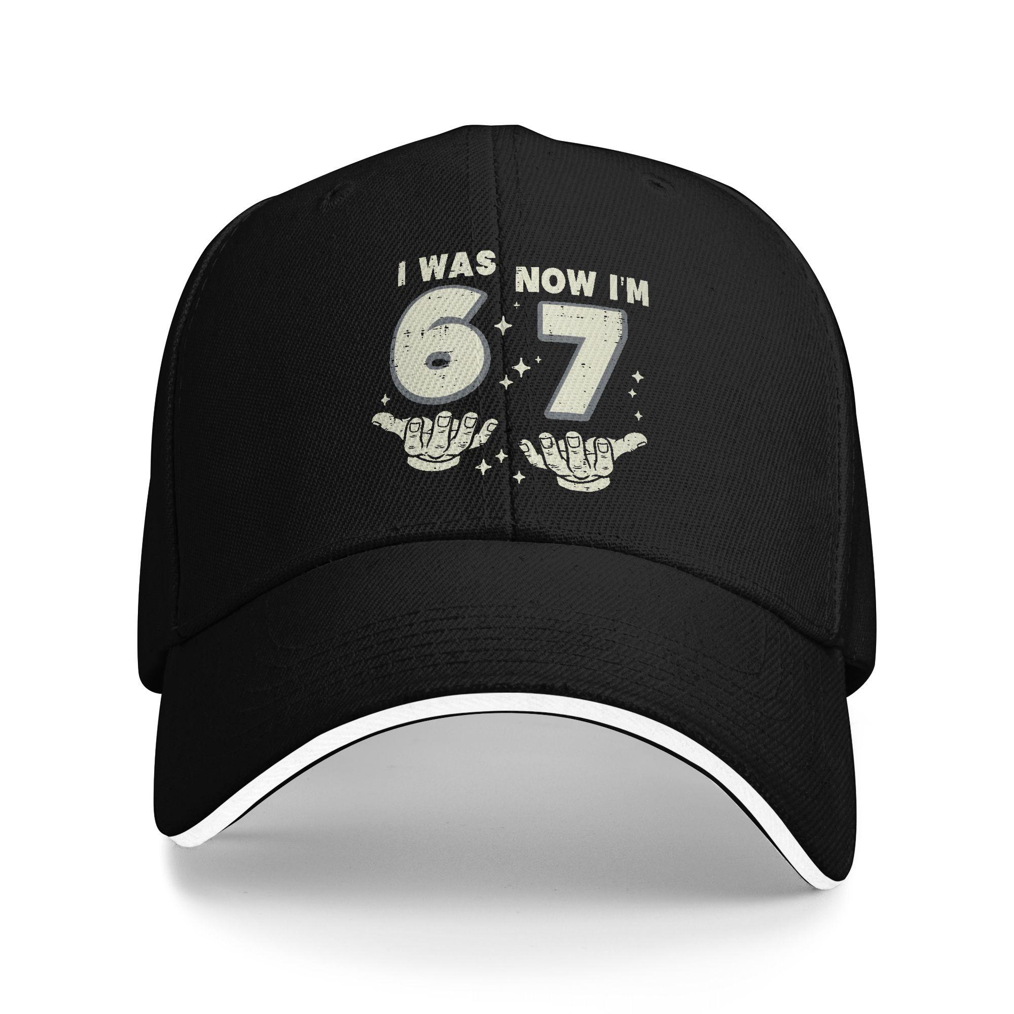 

Spring 7th Birthday I Was 6 Now Im 7 Six Seven 6 7 Meme Baseball Cap Tennis Skate Y2k Print Sun Hip Hop Hats Men Baseball Caps One Size чёрный