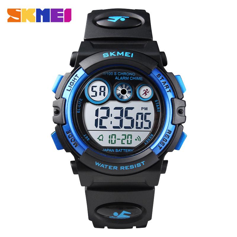 SKMEI Chrono Waterproof Colorful Sports Kids Digital Watches Energetics Dial Design Alarm Children's Wristwatch Relogio Infantil