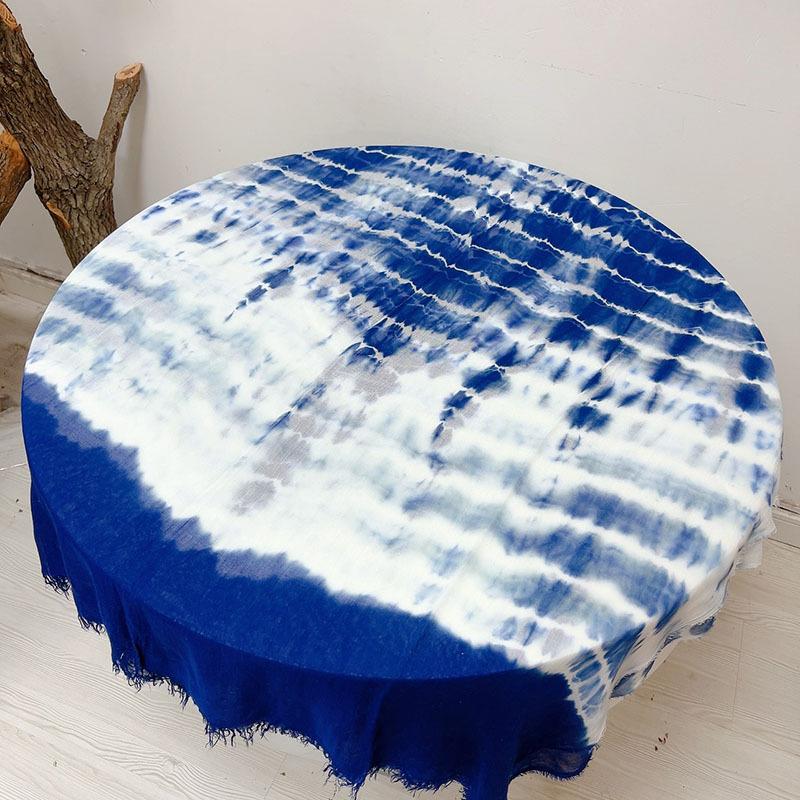 Spring And Summer Linen Tie-Dyed Silk Scarf, Thin Breathable Thin And Narrow Small Scarf With Characteristic Beveled Yarn Two-Color Optional